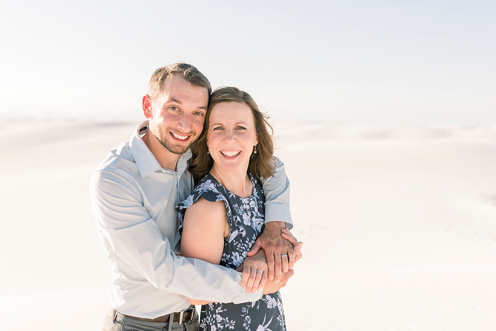 portrait of couple at White Sands, Las Cruces New Mexico taken by Las Cruces Photographer