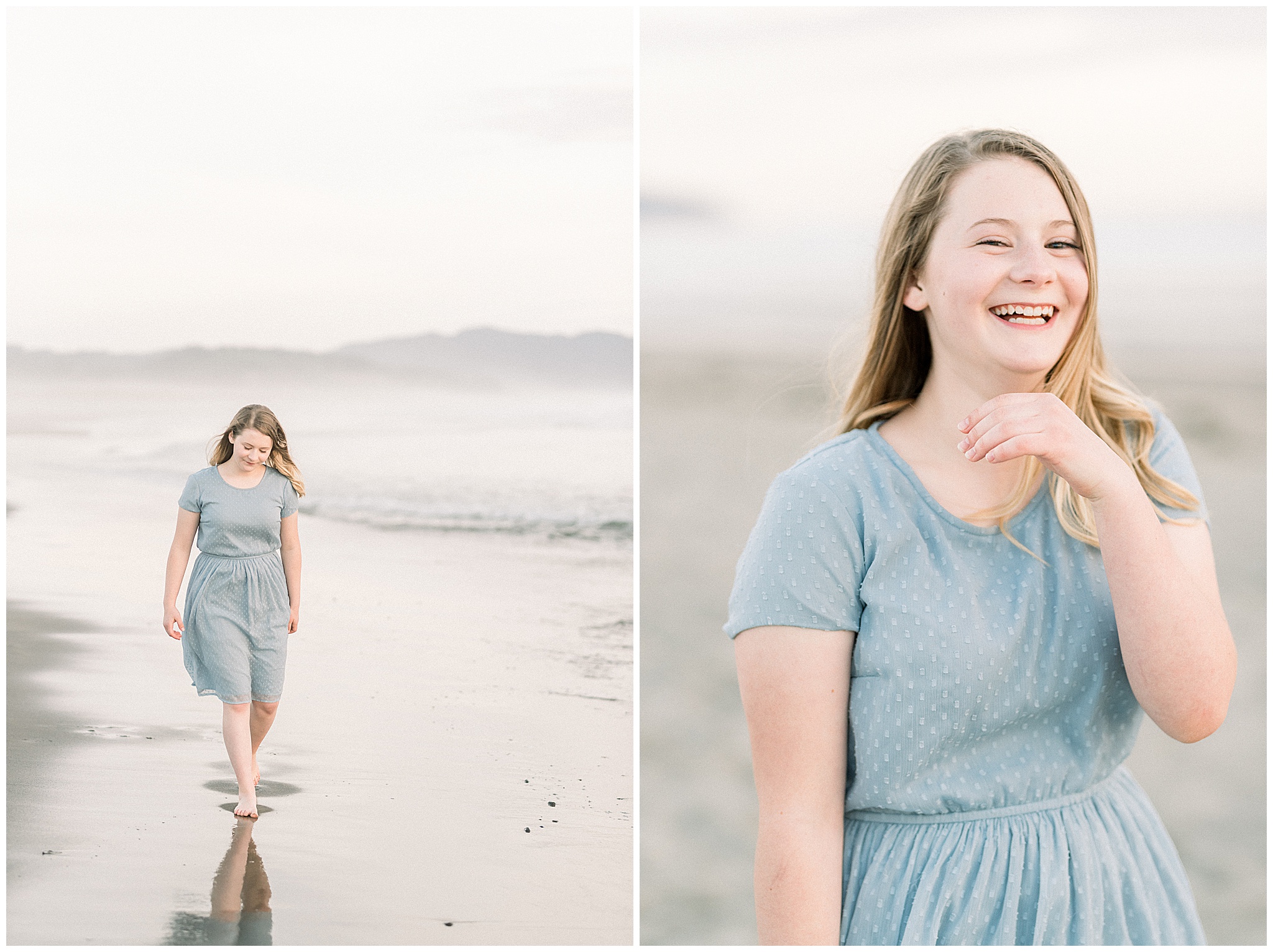 15 year old portraits of teenage girl in a blue dress